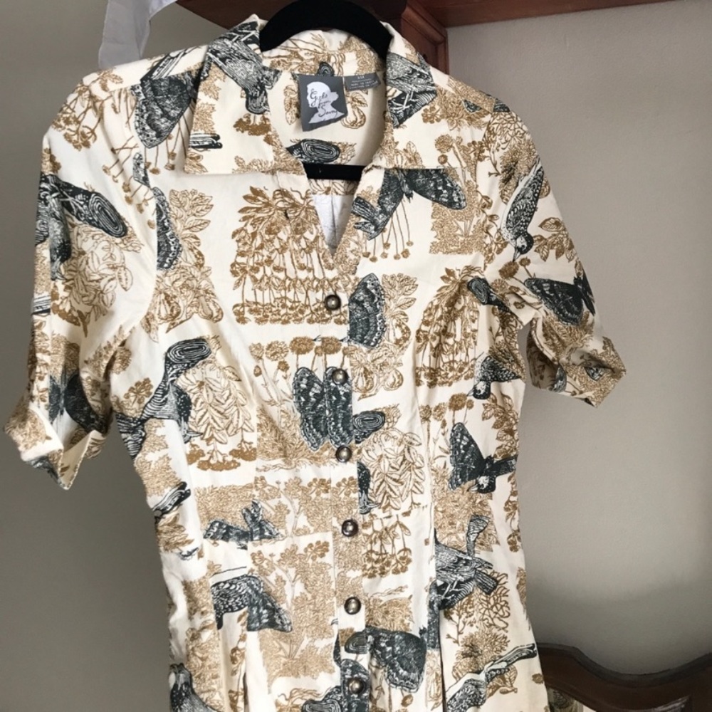Anthropologie Dress - Bird & Butterfly Print
